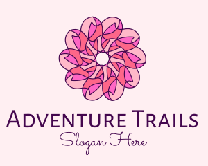 Pink Flower Pattern logo design