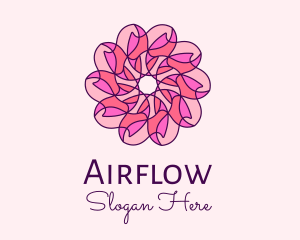 Pink Flower Pattern logo design