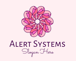 Pink Flower Pattern logo design