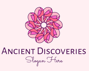 Pink Flower Pattern logo design