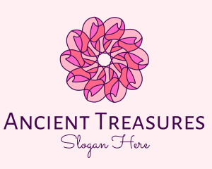 Pink Flower Pattern logo design