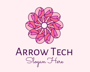 Pink Flower Pattern logo design