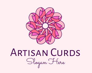 Pink Flower Pattern logo design