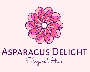 Pink Flower Pattern logo design