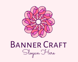 Pink Flower Pattern logo design