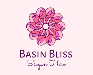 Pink Flower Pattern logo design