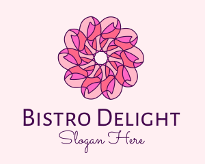 Pink Flower Pattern logo design