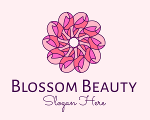 Blossom - Pink Flower Pattern logo design