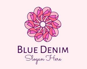 Pink Flower Pattern logo design