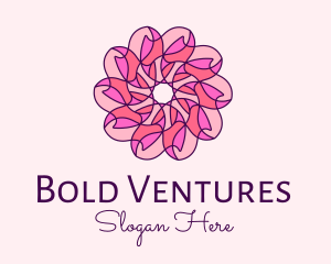 Pink Flower Pattern logo design