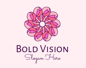 Pink Flower Pattern logo design