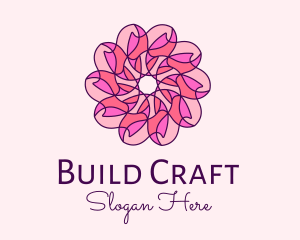 Pink Flower Pattern logo design