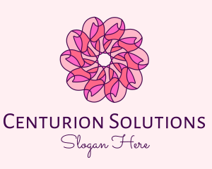 Pink Flower Pattern logo design