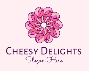 Pink Flower Pattern logo design