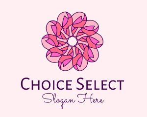 Pink Flower Pattern logo design