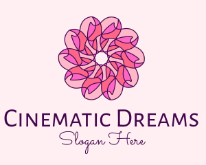 Pink Flower Pattern logo design