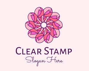 Pink Flower Pattern logo design