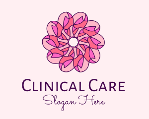 Pink Flower Pattern logo design