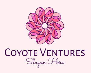 Pink Flower Pattern logo design