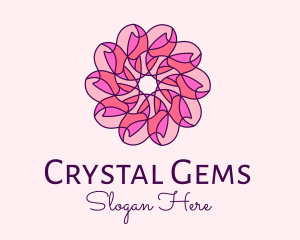 Pink Flower Pattern logo design