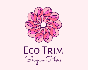 Pink Flower Pattern logo design