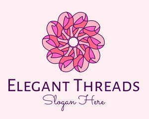 Pink Flower Pattern logo design