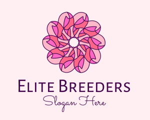 Pink Flower Pattern logo design