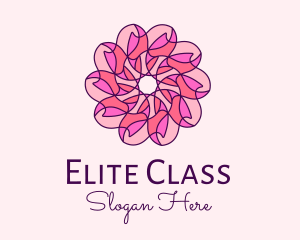 Pink Flower Pattern logo design