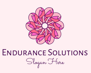 Pink Flower Pattern logo design