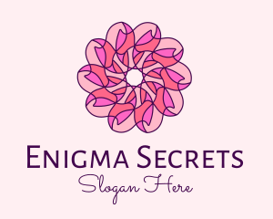 Pink Flower Pattern logo design