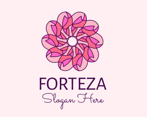 Pink Flower Pattern logo design