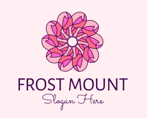 Pink Flower Pattern logo design