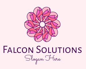 Pink Flower Pattern logo design