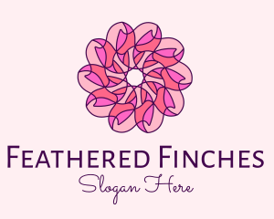 Pink Flower Pattern logo design