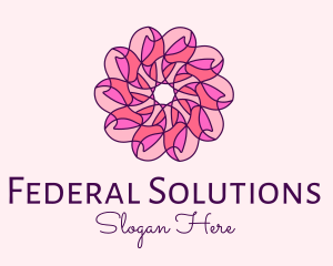 Pink Flower Pattern logo design