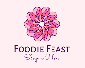 Pink Flower Pattern logo design