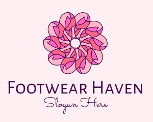 Pink Flower Pattern logo design