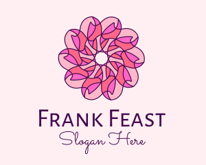 Pink Flower Pattern logo design