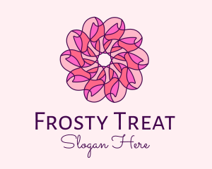 Pink Flower Pattern logo design