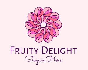 Pink Flower Pattern logo design