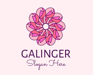 Pink - Pink Flower Pattern logo design