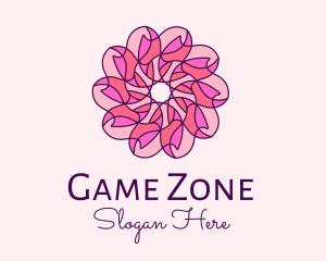 Pink Flower Pattern logo design