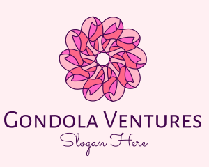 Pink Flower Pattern logo design