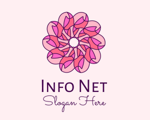 Pink Flower Pattern logo design