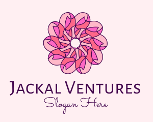 Pink Flower Pattern logo design