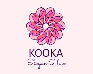 Pink Flower Pattern logo design