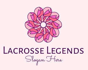 Pink Flower Pattern logo design