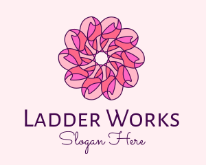 Pink Flower Pattern logo design