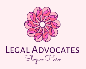 Pink Flower Pattern logo design