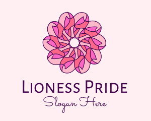 Pink Flower Pattern logo design